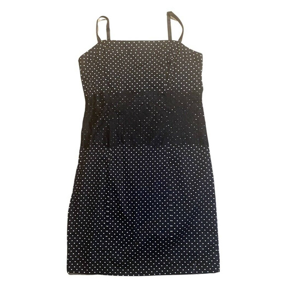 G by GUESS? BLACK & WHITE POLKA DOT DRESS - SIZE MEDIUM - Picture 1 of 4
